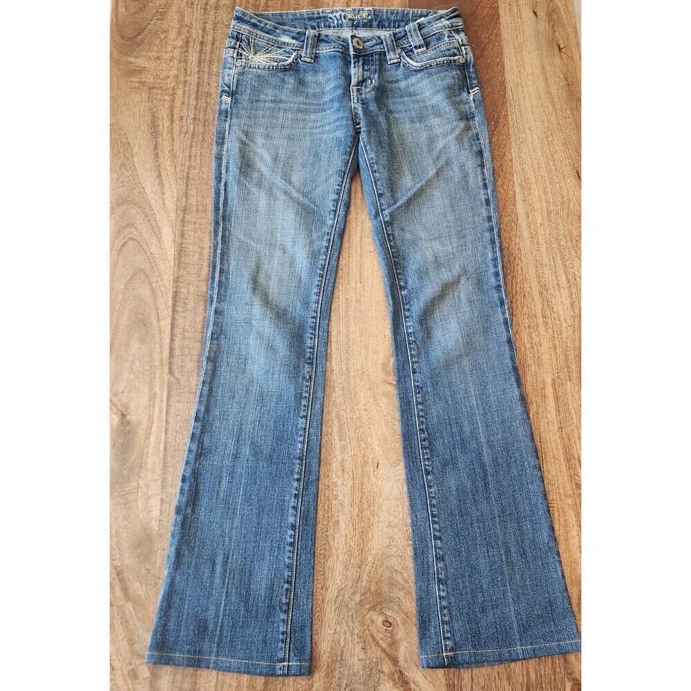 Miss Me Y2K Jeans Womens 26 Blue Medium Wash Bootcut Embroidered Denim